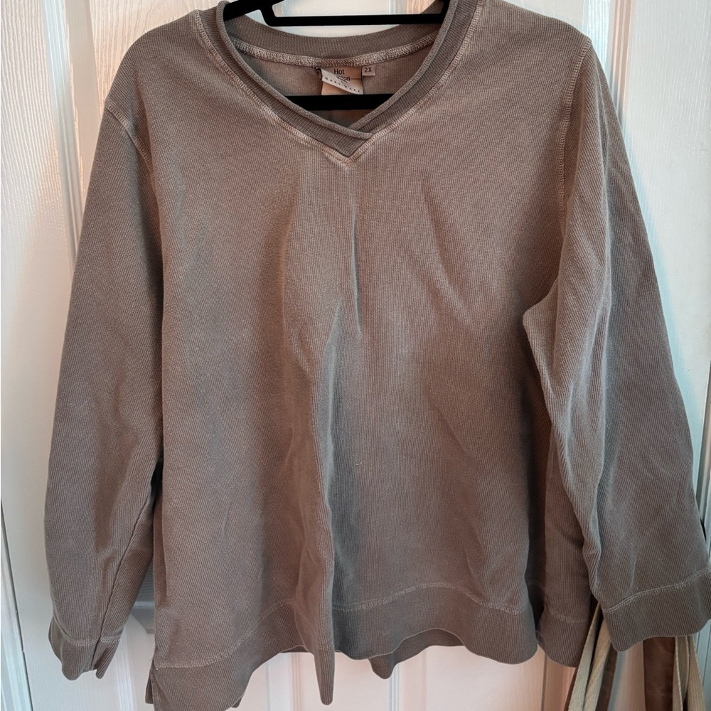greyish sweater